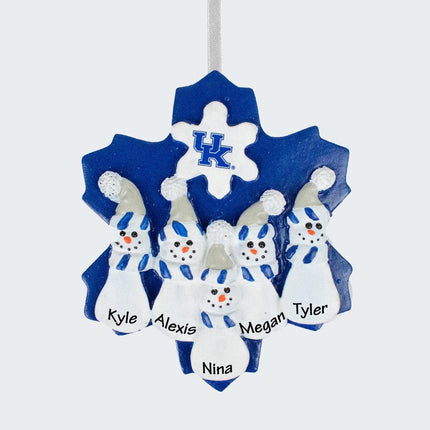 Kentucky Snowman Family of 5 Ornament created by SEASONS DESIGNS and designed by Ornament Shop