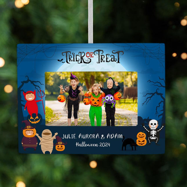 Kids Trick or Treat Frame Ornament created by ORNAMENT SHOP