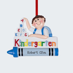 Kindergarten Boy or Girl Personalized Ornament created by RUDOLPH AND ME and designed by Ornament Shop