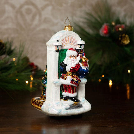 Knock, Knock Santa is Here! Christopher Radko Personalized Ornament