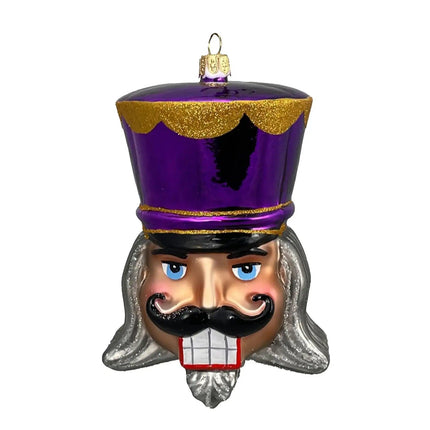 Nutcracker Head  (PR) Glass Ornament