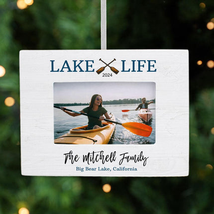 Lake Personalized Photo Frame Ornament - DESIGN - White Background created by ORNAMENT SHOP