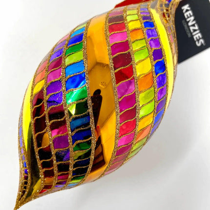 Las Vegas Spinner Hand-Painted Glass Ornament