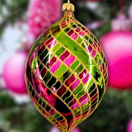 Las Vegas Spinner Hand-Painted Glass Ornament