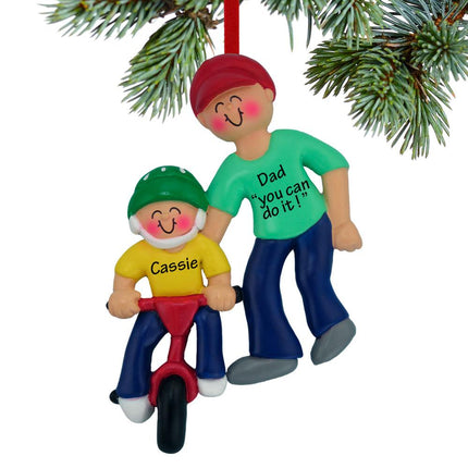 Learning To Ride A Bike - Adult Personalized Ornament created by ORNAMENT SHOP