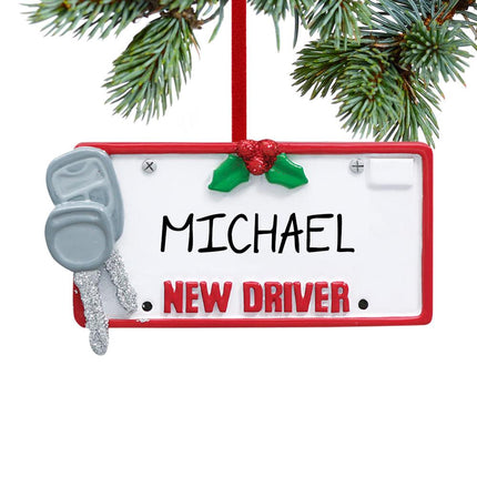 License Plate with Keys Ornament created by RUDOLPH AND ME and designed by Ornament Shop