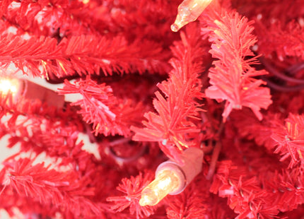 2' Pre-Lit Red Burlap Base Christmas Tree