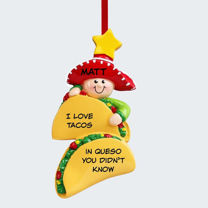 Loves Tacos Ornament created by RUDOLPH AND ME and designed by Ornament Shop