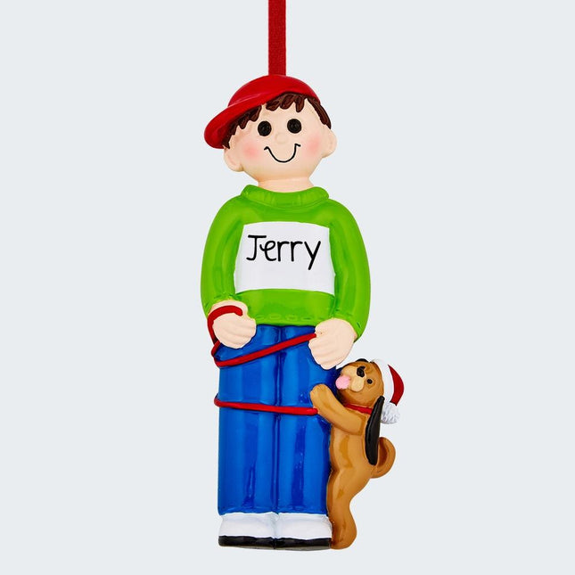 Walking Dog Christmas Ornament created by RUDOLPH AND ME and designed by Ornament Shop