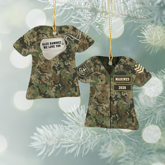 Marine Shirt Ceramic Ornament created by ORNAMENT SHOP