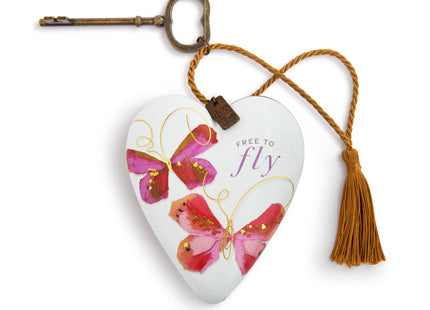 Free to Fly Butterfly Art Heart