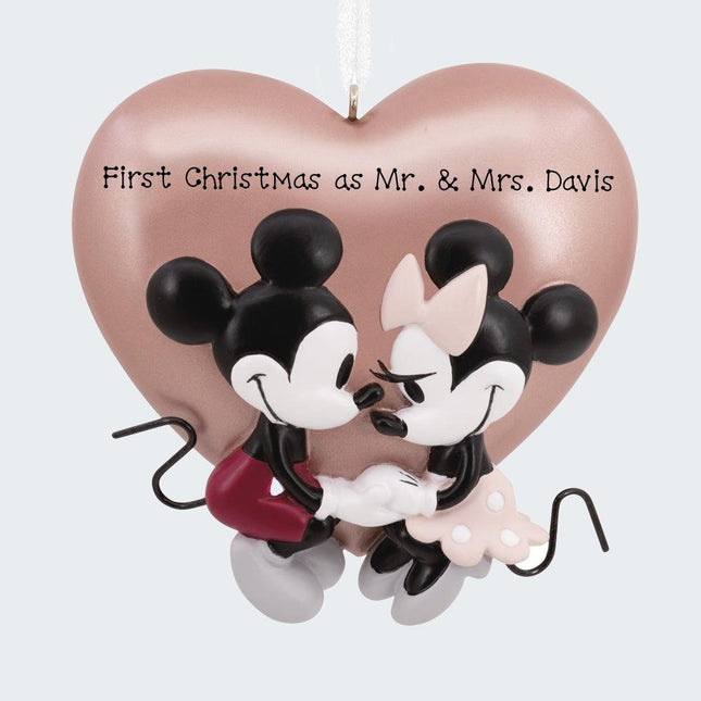 Mickey Mouse & Minnie Mouse Love Ornament created by HALLMARK and designed by Ornament Shop