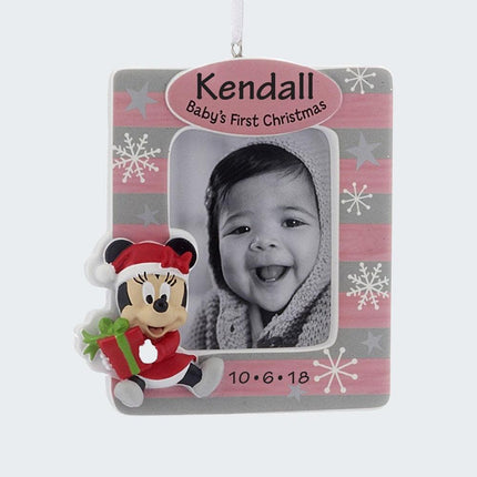 Minnie Mouse Baby's First Girl Photo Holder Disney Ornament created by HALLMARK and designed by Ornament Shop