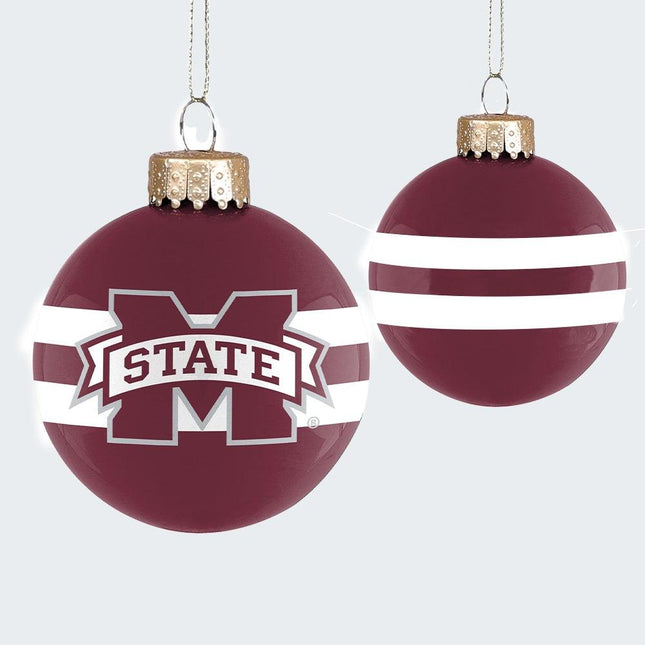 Mississippi State Personalized Glass Ornament created by ORNAMENT SHOP