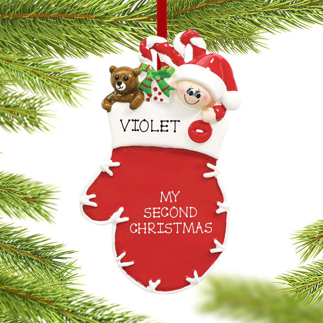 Mitten Child Ornament created by RUDOLPH AND ME and designed by Ornament Shop