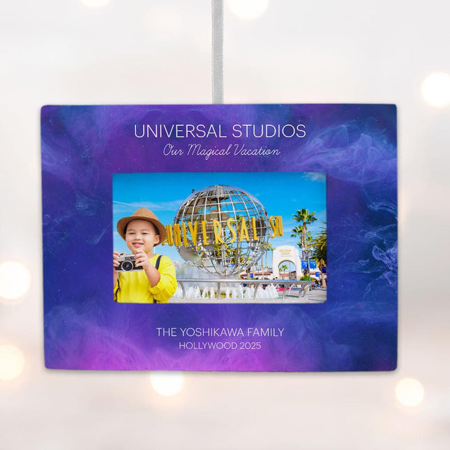 Movie Themepark Personalized Photo Frame Ornament created by ORNAMENT SHOP