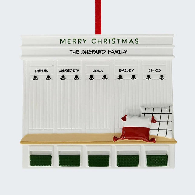 Mudroom Family Personalized Ornament - 2, 5, 6 Family Members - FAMILY - 5 Family Members created by ORNAMENT SHOP
