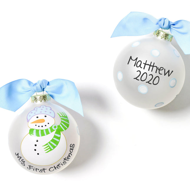 My First Christmas Snowman Boy Ornament created by ORNAMENT SHOP