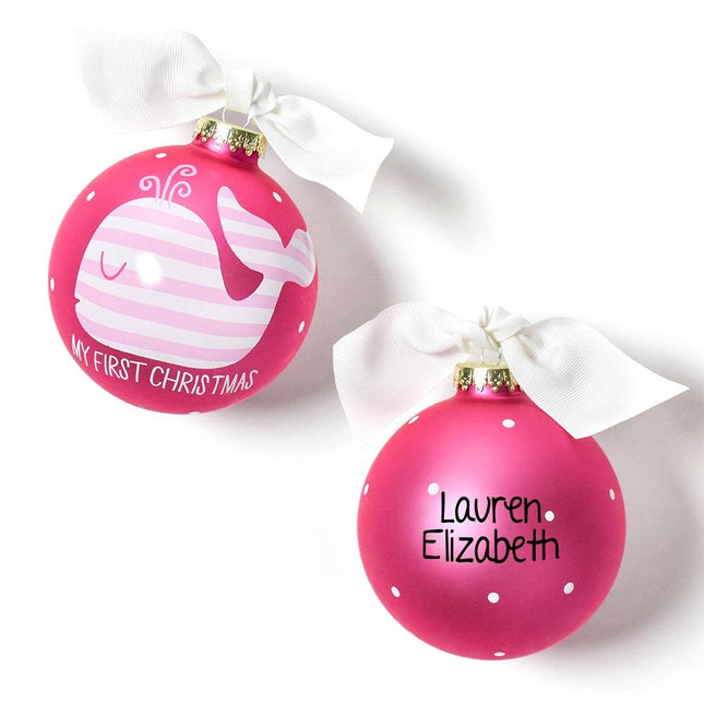 My First Christmas Whale Girl Ornament created by ORNAMENT SHOP