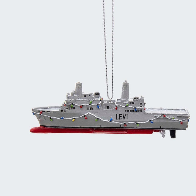 Navy Ship Ornament created by KURT ADLER and designed by Ornament Shop