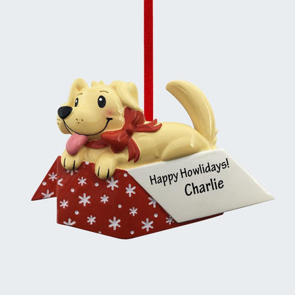 New Dog In Gift Box Ornament created by ORNAMENT SHOP
