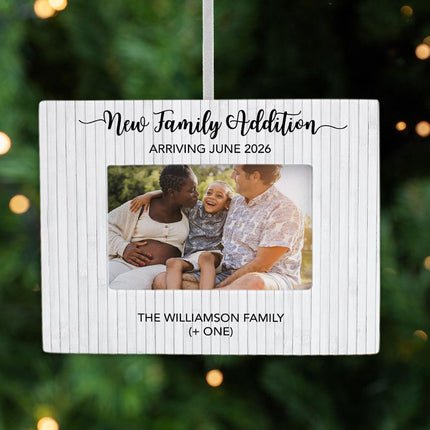 New Family Addition Personalized Photo Frame Ornament created by ORNAMENT SHOP