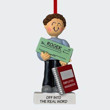 New Job With Boy Personalized Ornament