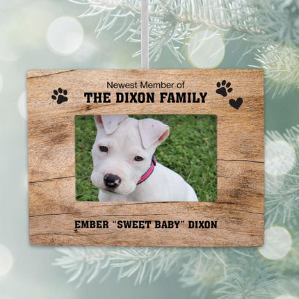 New Puppy Personalized Photo Frame Ornament created by ORNAMENT SHOP