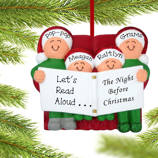 Night Before Christmas Family Personalized Ornament - 3 or 4 Family Members - FAMILY - 4 Family Members created by ORNAMENT SHOP
