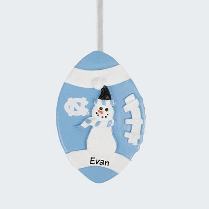 North Carolina Football Snowman Ornament created by SEASONS DESIGNS and designed by Ornament Shop