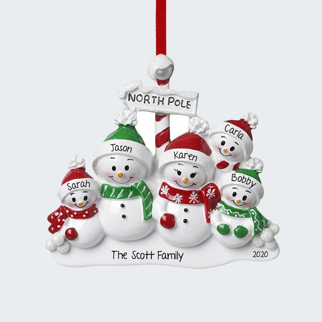 North Pole Family of 5 Ornament created by ORNAMENT SHOP