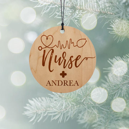Nurse Personalized Wood Ornament created by ORNAMENT SHOP