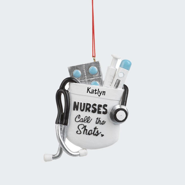 Nurses Call the Shots Ornament created by ORNAMENT SHOP