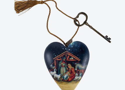 O Holy Night Nativity Art Heart