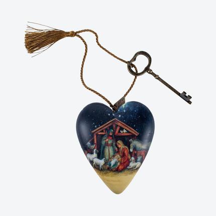 O Holy Night Nativity Art Heart
