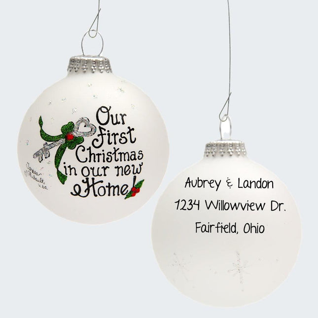 Our First Christmas In Our New Home Ornament created by HEART GIFTS and designed by Ornament Shop