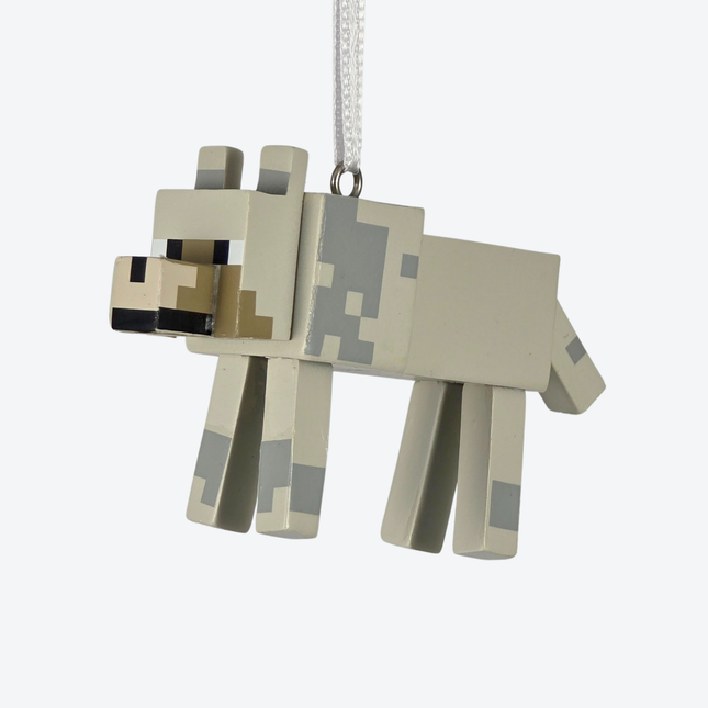 Minecraft The Pale Wolf Christmas Ornament