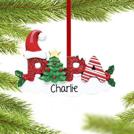 Papa Letters Ornament created by RUDOLPH AND ME and designed by Ornament Shop