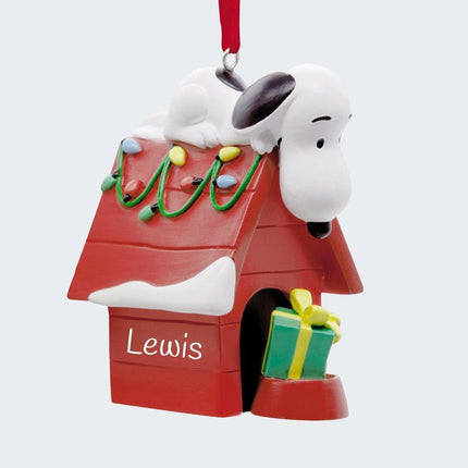Peanuts Snoopy on Doghouse with Lights Ornament