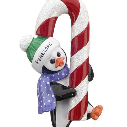 Penguin Candy Cane Ornament created by RUDOLPH AND ME and designed by Ornament Shop