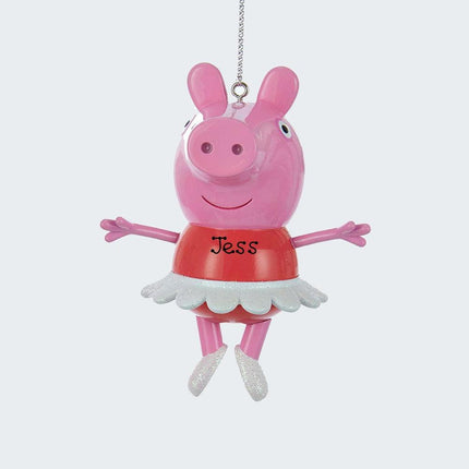 Peppa Pig Ballerina Ornament created by KURT ADLER and designed by Ornament Shop