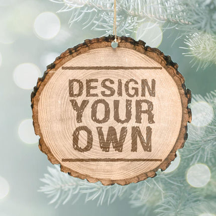 Add Your Logo & Message Personalized Wood Ornament created by ORNAMENT SHOP