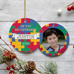 Autism Awareness Be You Christmas Ornament created by ORNAMENT SHOP