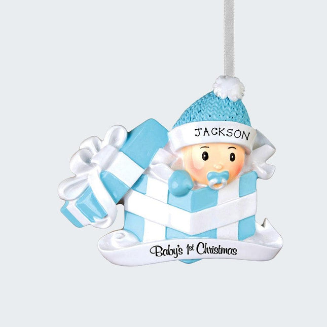 Baby Boy First Christmas Present Christmas Ornament created by ORNAMENT SHOP