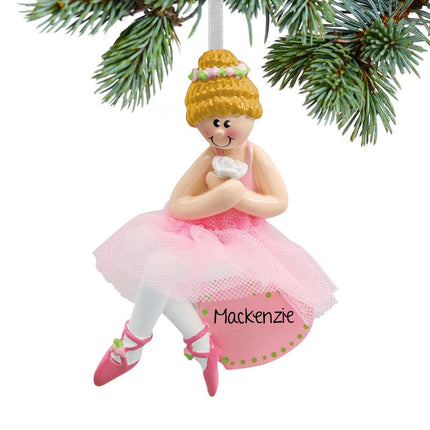 Ballet Dancer Christmas Ornament - HAIR COLOR - Blond created by ORNAMENT SHOP