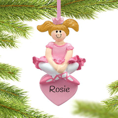 Ballet Princess Christmas Ornament - HAIR COLOR - Blond created by RUDOLPH AND ME and designed by Ornament Shop