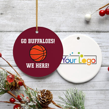 Basketball College Christmas Ornament - COLOR - Baby Blue created by ORNAMENT SHOP