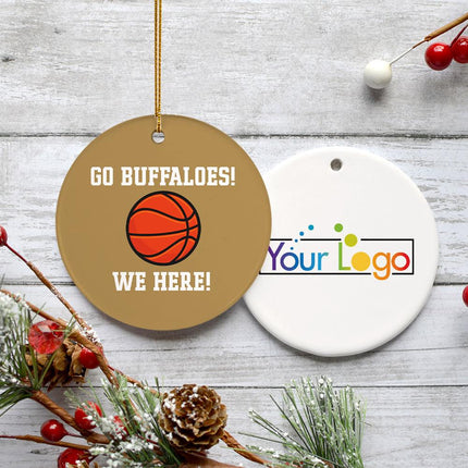 Basketball College Christmas Ornament - COLOR - Maroon created by ORNAMENT SHOP
