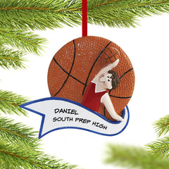 Basketball Personalized Christmas Ornament created by RUDOLPH AND ME and designed by Ornament Shop