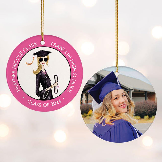Class of 2025 Graduation Photo Christmas Ornament created by ORNAMENT SHOP
